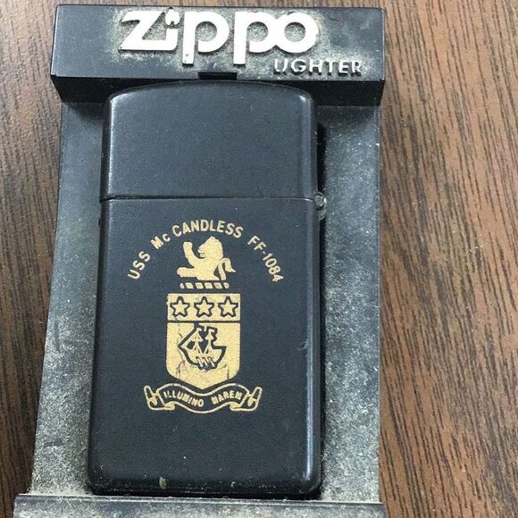 Zippo, vintage navy dock style, USS McDaniels, fast frigate, 1084 light use - Picture 3 of 7